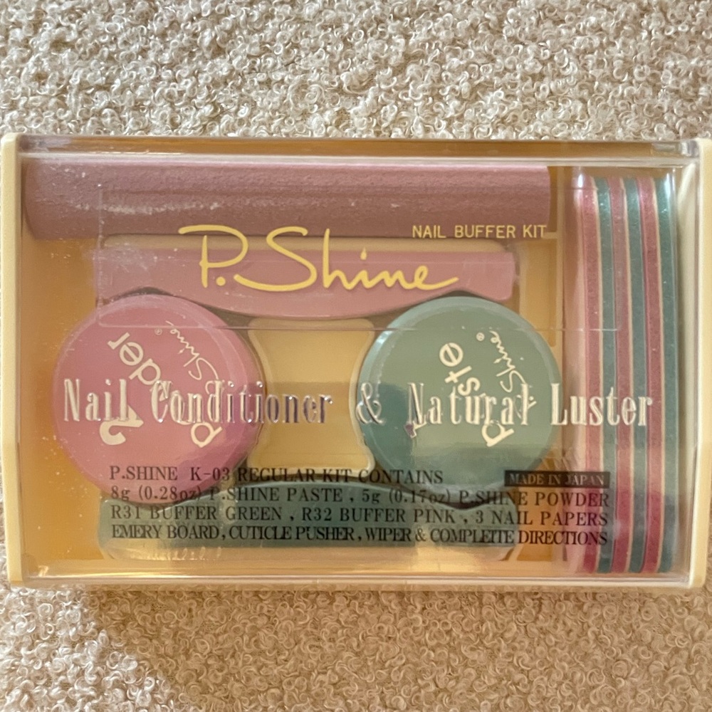 P. Shine Nail Buffer Kit - Pink and Green
